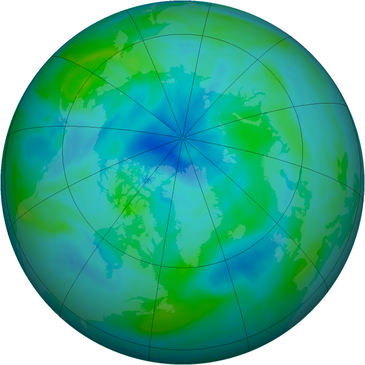Arctic ozone map for 11 September 2005